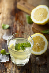 Homemade mint lemonade