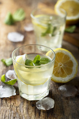 Homemade mint lemonade