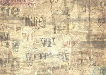 Fototapeta na wymiar Old vintage grunge newspaper texture background