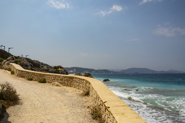 Fototapeta na wymiar Tropical Island Of Rhodes In Greece