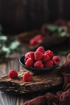 Fresh raspberries background. Fresh raspberry