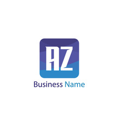 Initial Letter AZ Logo Template Design