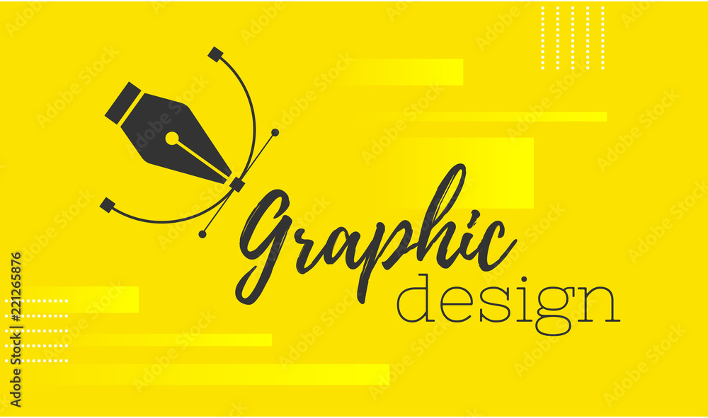 Poster graphic design. pen tool cursor. vector computer graphics. banner for designer or illustrator. the c