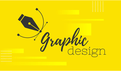 Graphic design. Pen tool cursor. Vector computer graphics. banner for designer or illustrator. The curve control points.