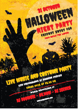Halloween Party Poster. Flyer Design.