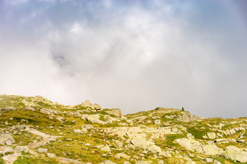 Mont Blanc in the clouds