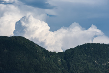 Storm clouds coming over