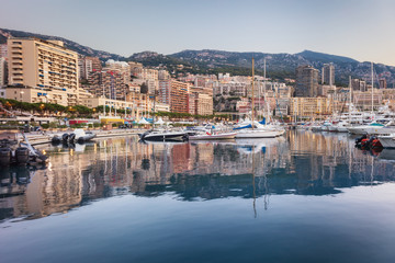 Yachts moored in Monaco