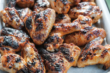 a barbecue chicken with crispy crispy crust
