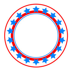 Obraz premium Decorative American abstract flag symbol, border, logo, emblem with empty space for your text.