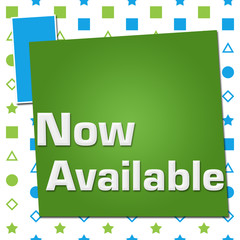 Now Available Green Blue Basic Shapes Square 