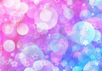 many flying dreamy stars and bubbles backgrounds
