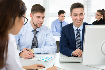 Fototapeta premium Business people working together in the office