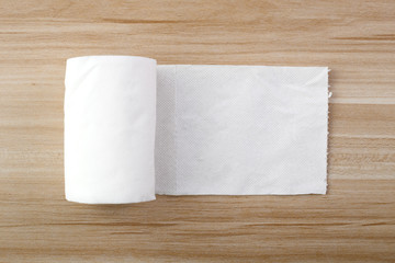 Tissue On The Wooden Table