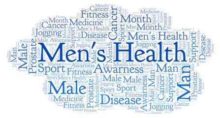 Fototapeta premium Men's Health word cloud.