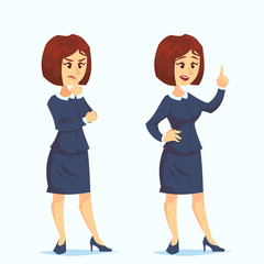 Problem Concept Vector. Thinking Woman. Problem Solving. Decision Problem, Solving Process. Big Problem. Solve, Dilemma. Isolated Flat Cartoon Illustration.