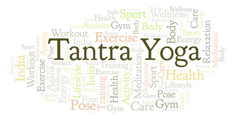 Fototapeta premium Tantra Yoga word cloud.
