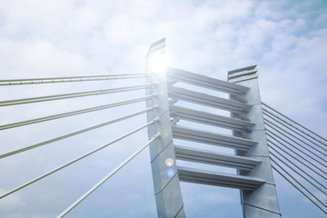 details of the cable-stayed bridge