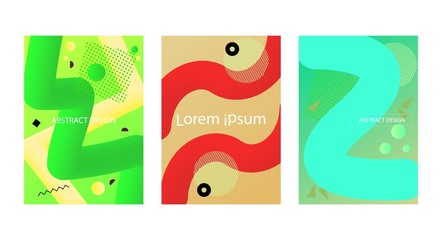 Fluid shapes background for poster, brochure background. Set