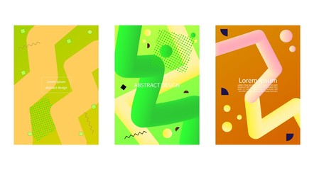 Fluid shapes background for poster, brochure background. Set