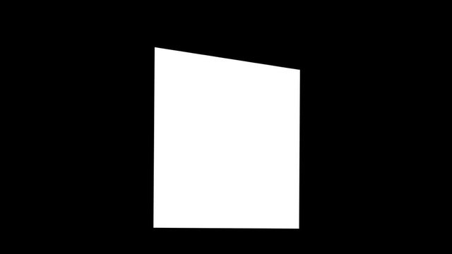 Notepad with a Turning Page on a Green Background, seamless looping 3d Animation, 4K. Use blur for UV-Pass for more correct work