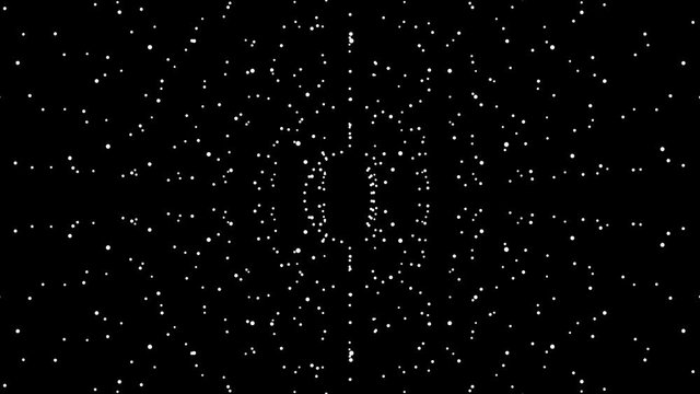 4k Technology Sphere Box Spinning/
Abstract minimal high tech animation of a sphere with dots particles spinning