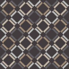 Seamless abstract geometric pattern. Mosaic texture. Brushwork. Hand hatching. Scribble texture. Textile rapport.