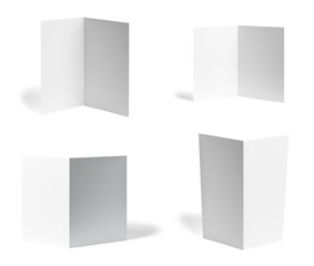 folded leaflet white blank paper template book desktop calendar