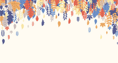 Autumn background with colorful leaves.