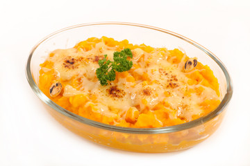 pumpkin gratin with cheese