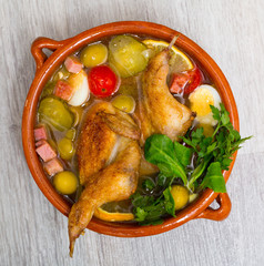 Soup with poultry