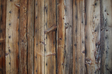 Arrière plan: Anciennes planche de bois rustique avec des clous
