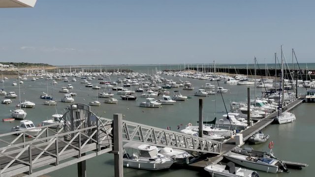 panorama of the small port of Jard sur mer in Vendee