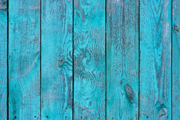 Fototapeta na wymiar full frame of blue wooden planks as backdrop