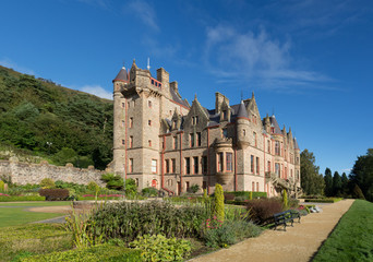 Fototapeta na wymiar Belfast castle. Tourist attraction on the slopes of Cavehill Country Park in Belfast, Northern Ireland
