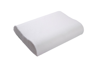 Orthopedic pillow, memory foam, Natural latex pillow on white background