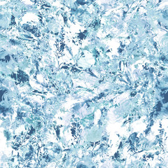 Watercolor vintage seamless pattern, floral pattern, blue,
white roses, buds. 
Plants, flowers, grass in floral background. Fashionable art illustration. Abstract splash of paint.