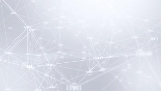 38. White Clean Numerical Counting With Connected Dots lines An abstract representation of the various connection paths within a network