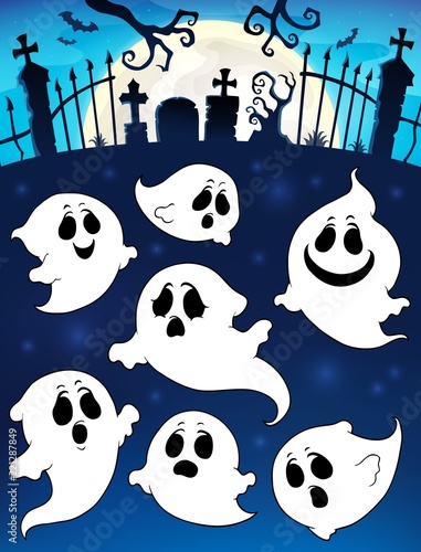 Halloween Image With Ghosts Theme 5 Halloween Image With Ghosts Theme 5