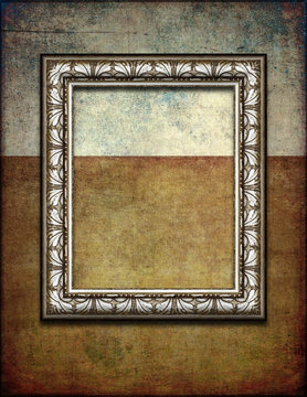 Dark Silver Frame on grunge background