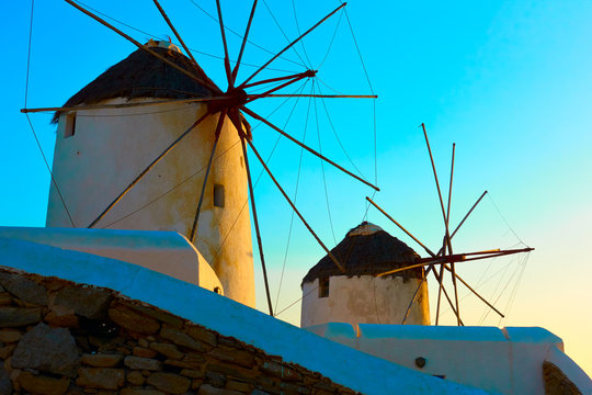 Old windmills in Mykonos