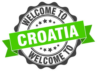 Croatia round ribbon seal