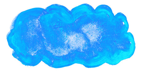 Light blue watercolor abstract background, spot, splash of paint, blot, divorce. Vintage pattern for different design and decoration.