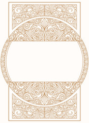 Decorative ornate pastel colored design