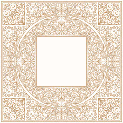 Decorative ornate pastel colored design