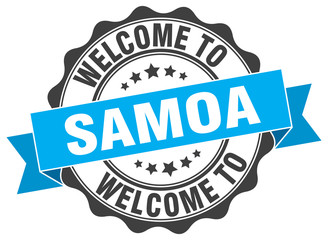 Samoa round ribbon seal