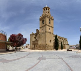 Fototapeta na wymiar The Iglesia de Santa Maria church in Ejea de los Caballeros, Aragon, Spain