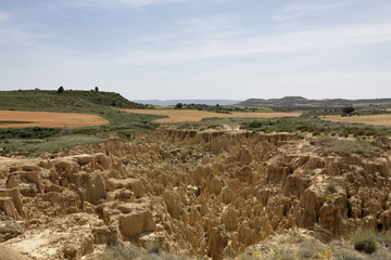 Aguarales, a kastic geological formation in the Aragon region in Spain