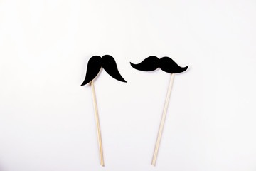 Movember concept. Annual event involving growing of moustache & beard during month in November to...