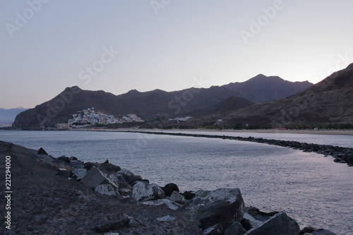 A San Andres And Santa Cruz Landscape From Las Teresitas Beach In A San Andres And Santa Cruz Landscape From Las Teresitas Beach In The Tenerife Island At Sunset Stock Photo Royalty Free Images On Fotolia Com